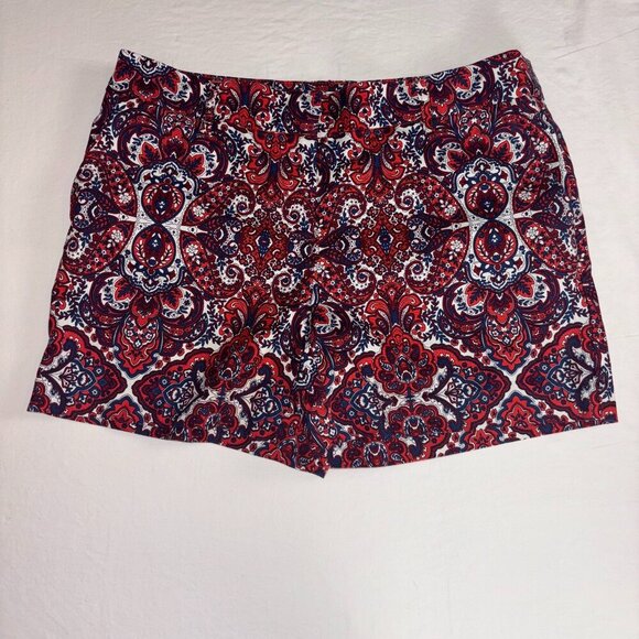 Saint Tropez West Pants - Saint Tropez West Red, White, and Blue Patterned Shorts - Size 6
